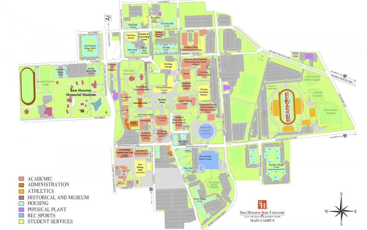 Houston Üniversitesi Harita