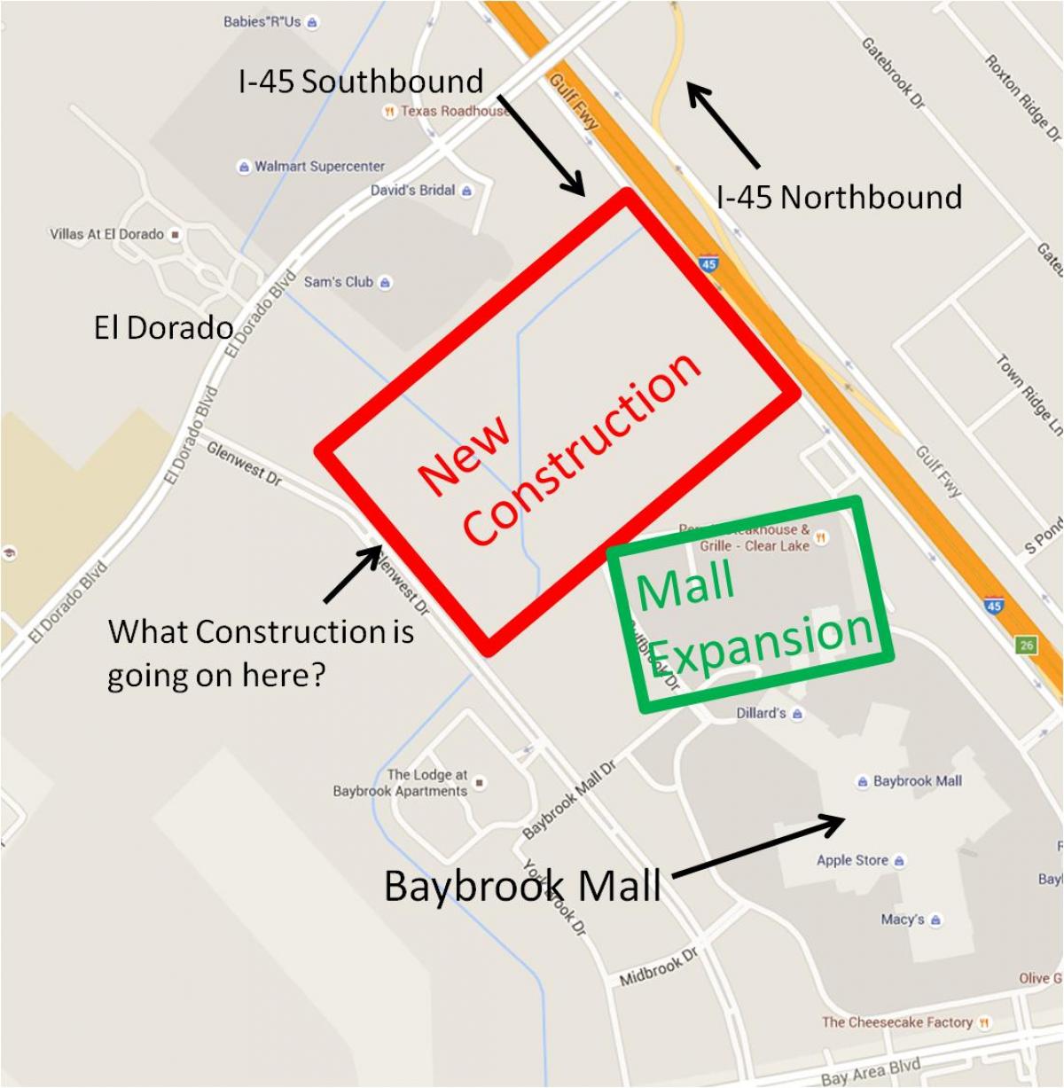 Baybrook Alışveriş Merkezi haritası