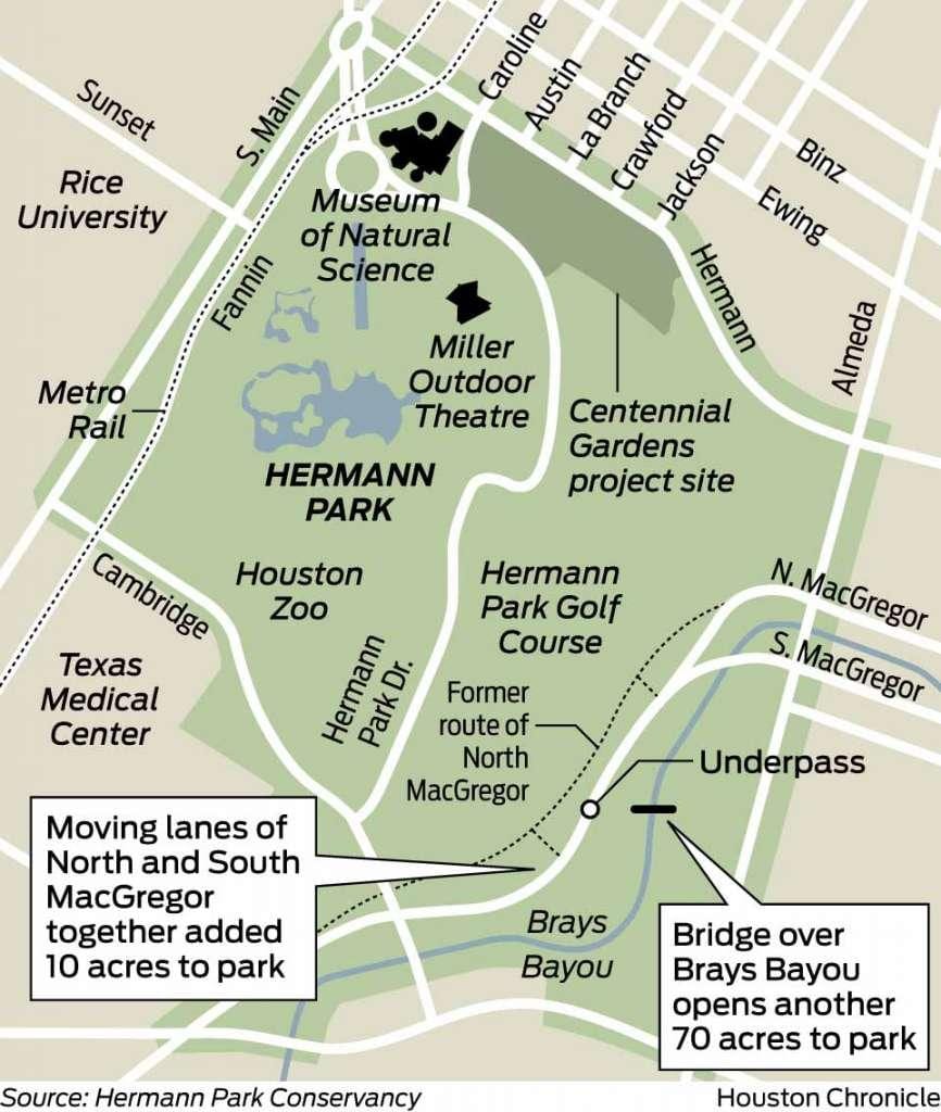Hermann park haritası
