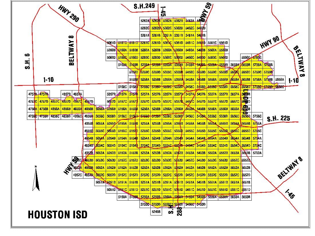 Houston alan okul bölgesi Haritayı göster