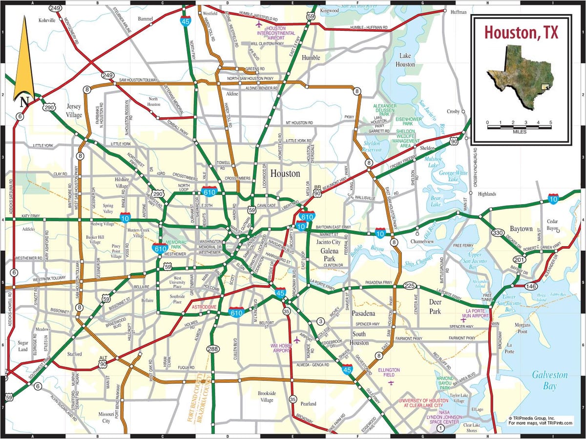 Texas haritada Houston