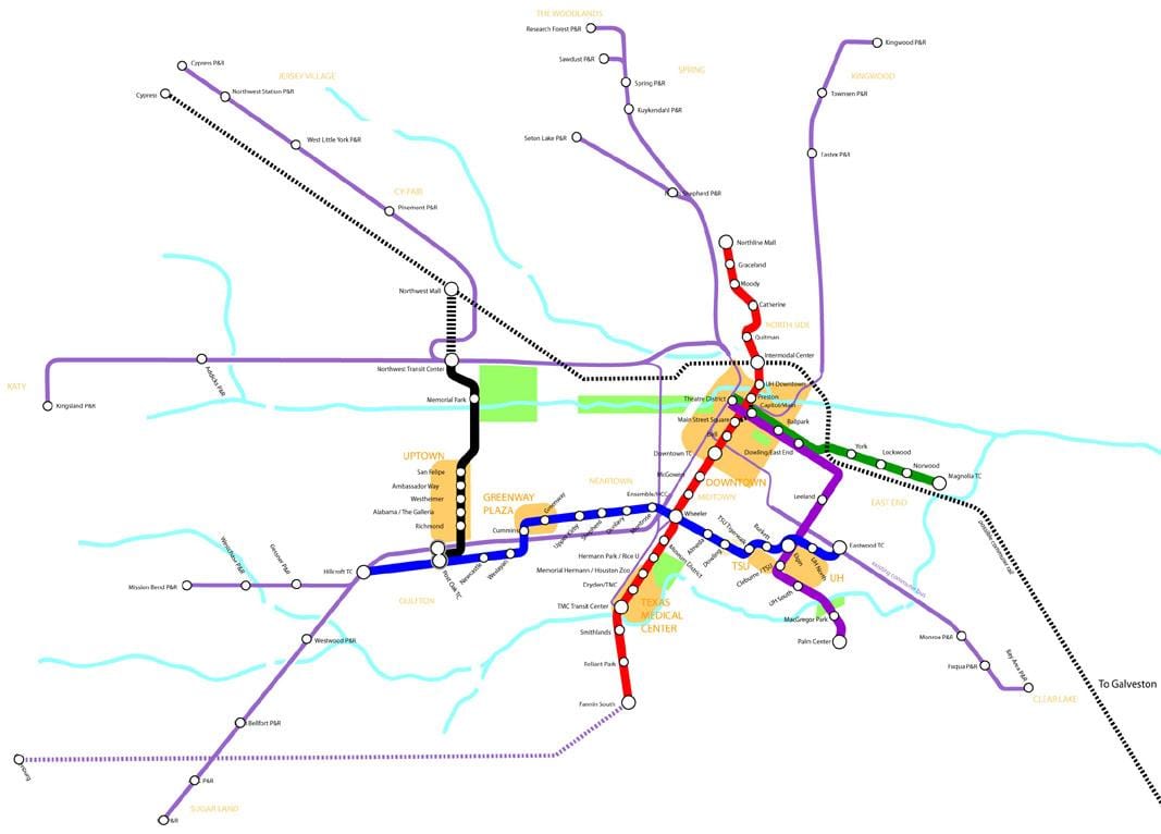 metro demiryolu Houston göster