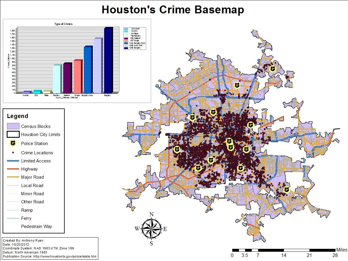 Houston suç oranı göster