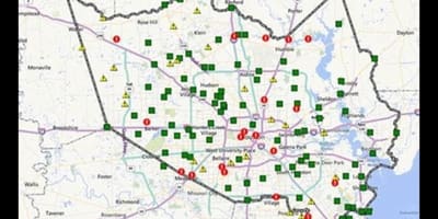Houston sular altında alanları haritası