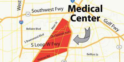 Houston haritası Tıp Merkezi