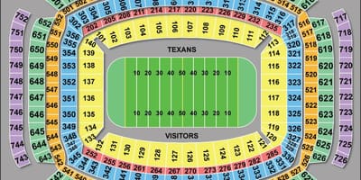 Houston Texans koltuk haritası